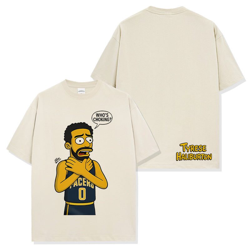 TYRESE HALIBURTON SIMPSONS BACKPRINT TEE