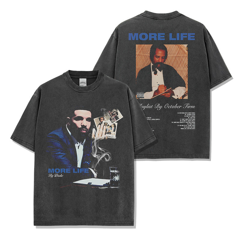 DRAKE MORE LIFE BACKPRINT TEE