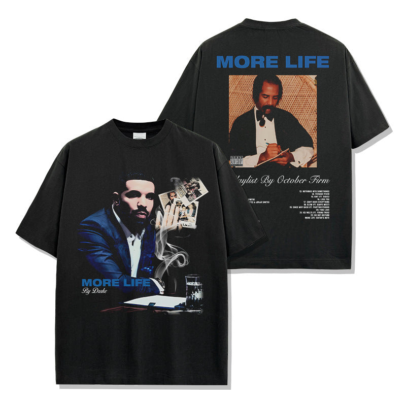 DRAKE MORE LIFE BACKPRINT TEE
