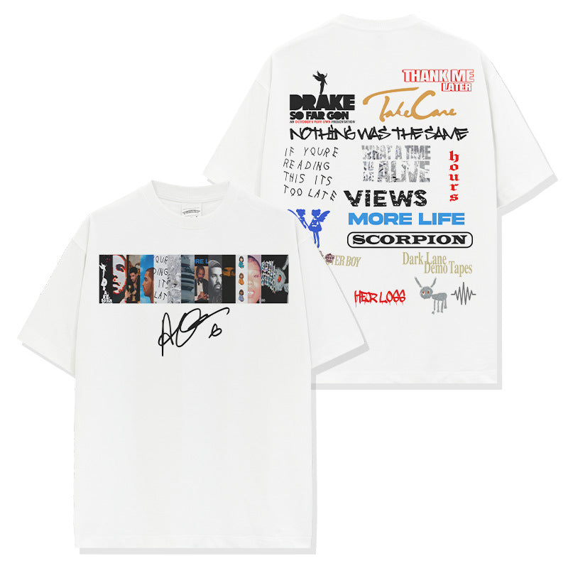 DRAKE ALBUMS BACKPRINT TEE