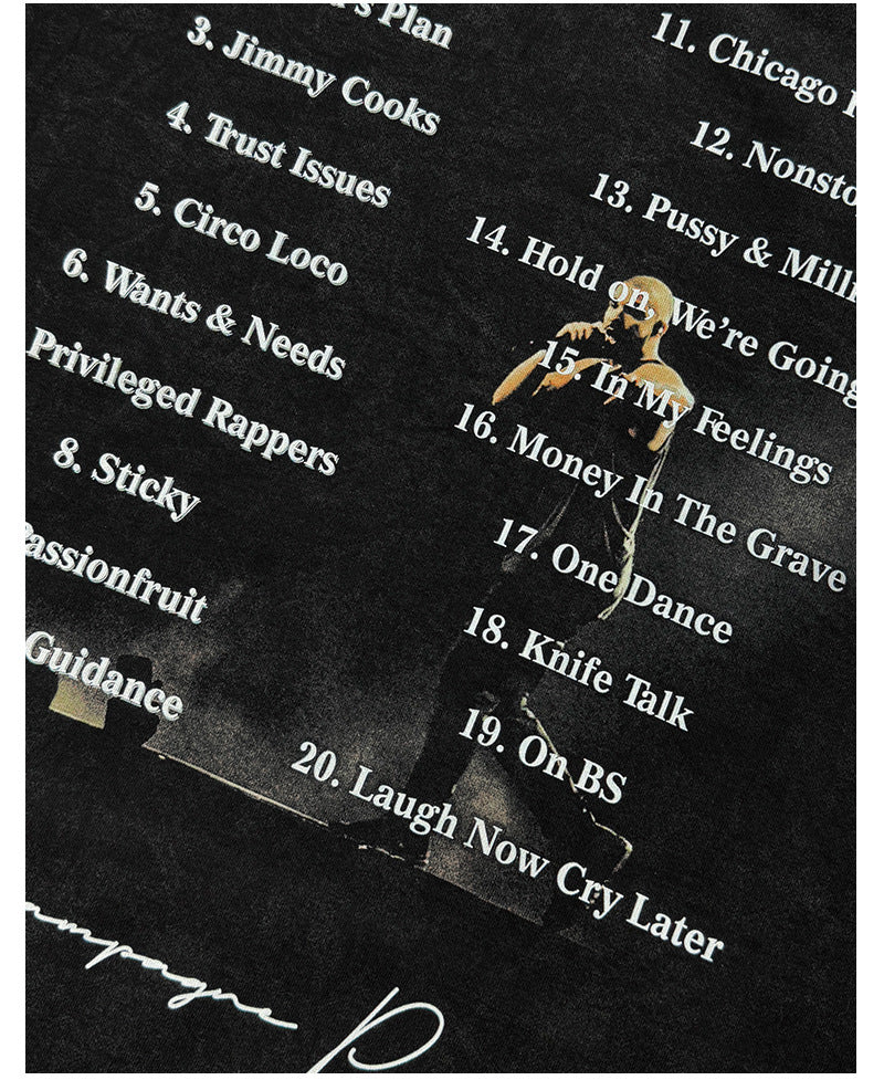 DRAKE CHAMPAGNE PAPI BACKPRINT TEE