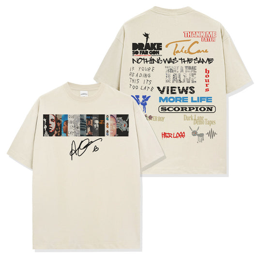 DRAKE ALBUMS BACKPRINT TEE
