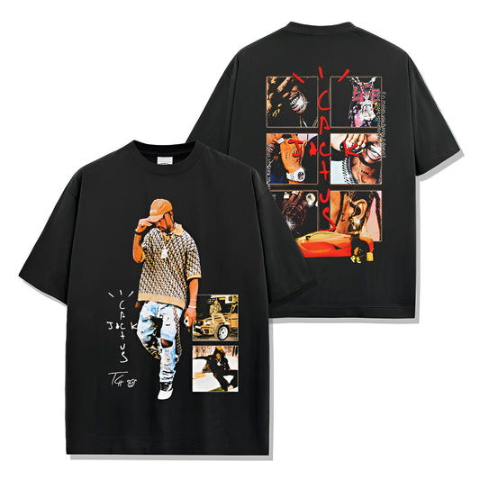 TRAVIS CACTUS JACK BACKPRINT TEE