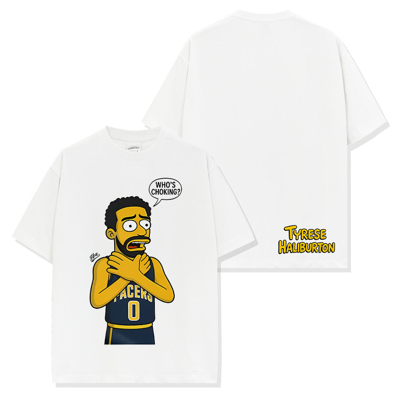 TYRESE HALIBURTON SIMPSONS BACKPRINT TEE